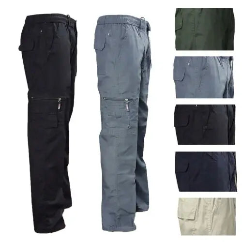 Long Pants Heavy duty Combat Cargo Work Trousers with knee pad pockets